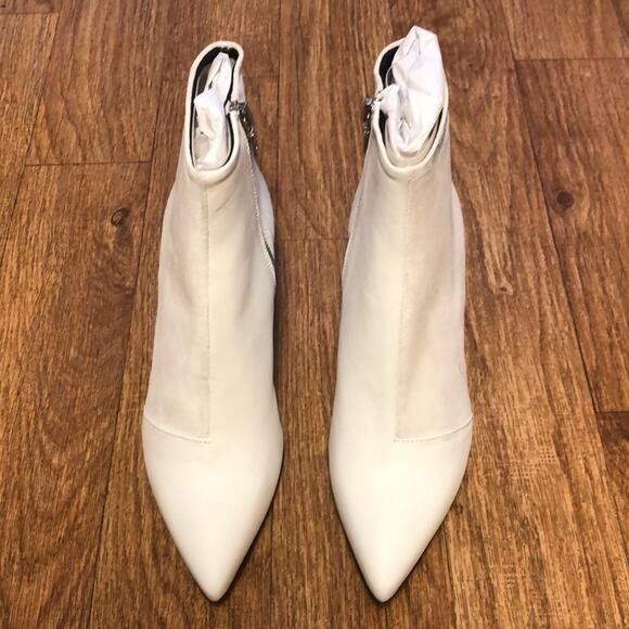 Rag & Bone Beha White Suede Leather Stiletto Ankle Boot Size 8.5 (38.5) - Picture 5 of 16
